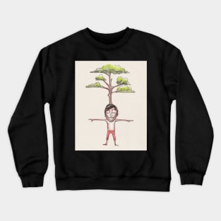 Man with chains and ropes illustration Crewneck Sweatshirt